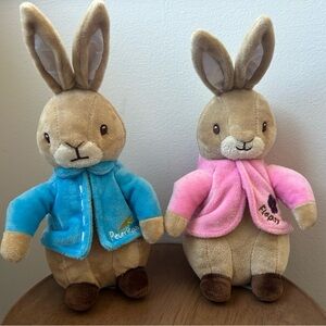 Peter Rabbit and Flopsy Bunny Stuffed Animals - The World of Beatrix Potter